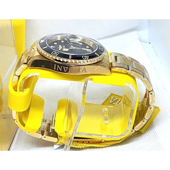 Invicta Pro Diver Men 40mm Stainless Steel Gold Black dial Quartz Watch - Picture 11 of 16